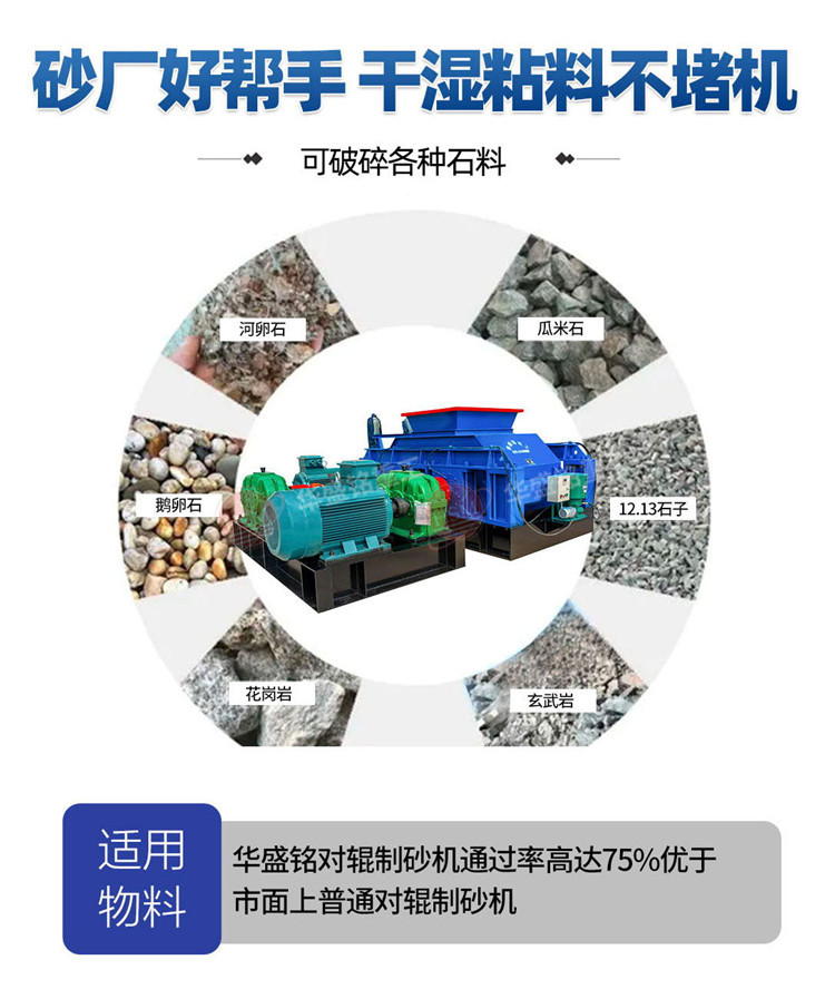 對輥制砂機適應物料 對輥制砂機適應物料
